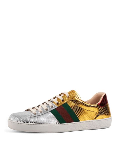 gucci loved sneakers men's|gucci ace metallic snakeskin sneakers.